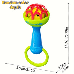 3pcs Novel Red Hand Cranked Bell & Ball Grabbing Toys for Happy Children
