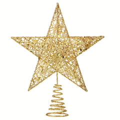 1pc Glitter Christmas Tree Star Topper Top Hat Decorations
