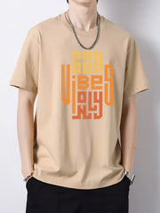 Men's Casual Cotton Printed T-shirt