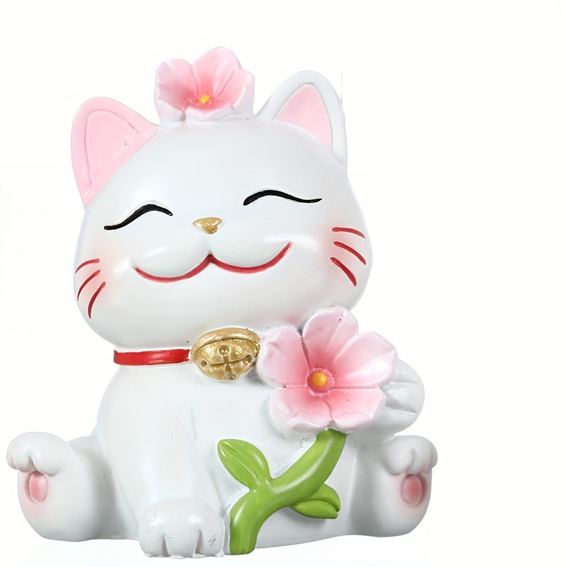 Lucky Cat Model Decoration Small Ornament Home Decor Desktop Display Toy