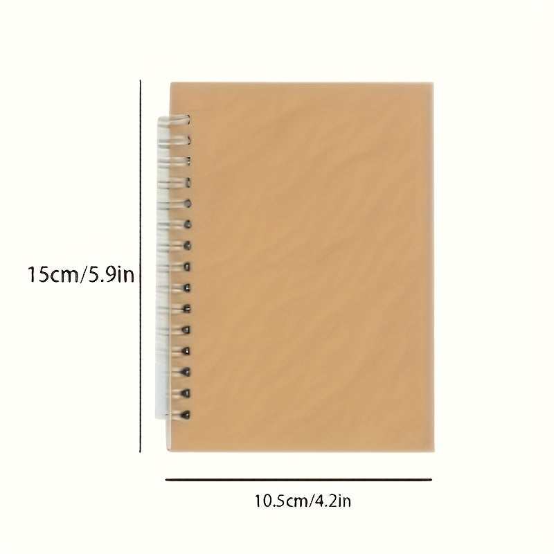 100-Page A6 Spiral Notebook Brown Paper Lined Sketch Memo Notebook