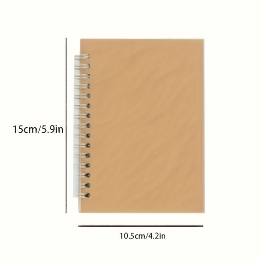 100-Page A6 Spiral Notebook Brown Paper Lined Sketch Memo Notebook