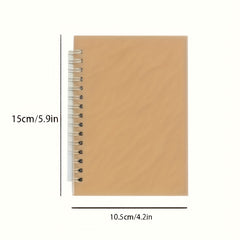 100-Page A6 Spiral Notebook Brown Paper Lined Sketch Memo Notebook