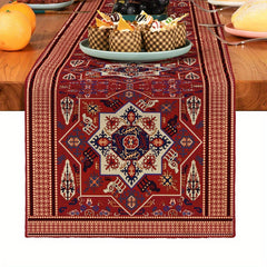 Bohemia Geometry Table Runner Linen for Holiday Party Decor