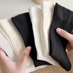 6 Pairs Mid Tube Women's Socks Comfy Breathable Stockings
