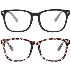 2pcs Round Light Blocking Glasses Spectacles Lens Unisex