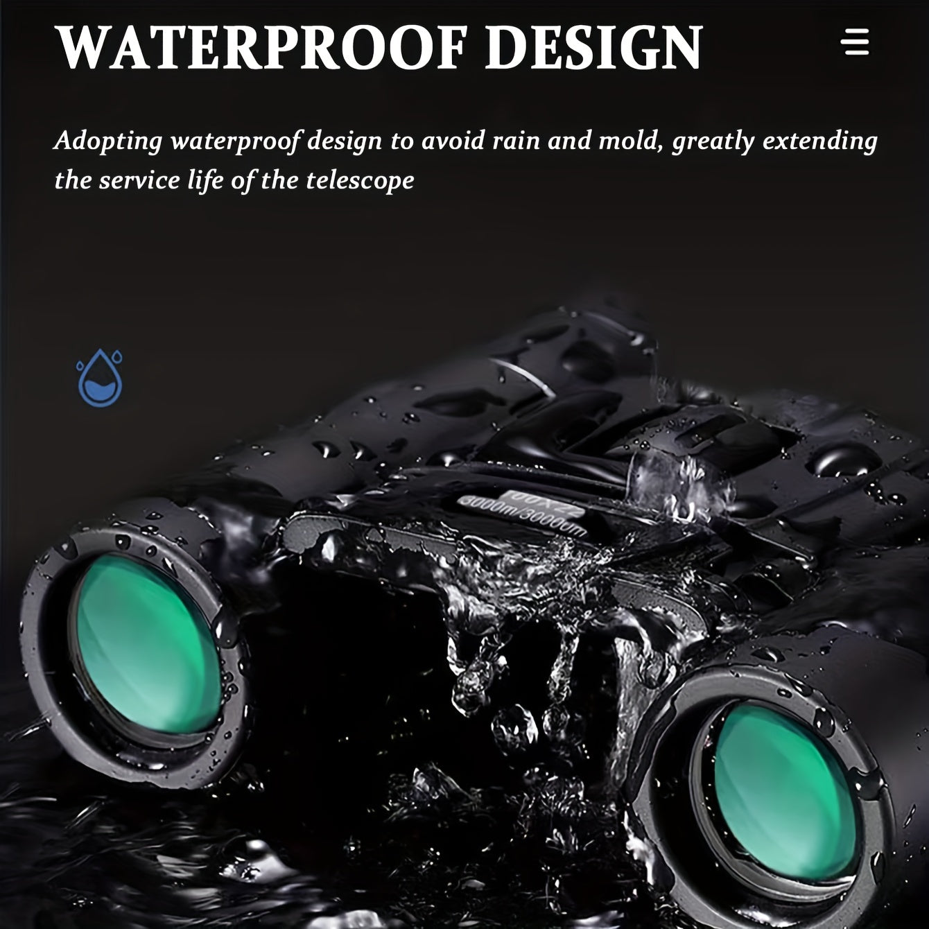 High Power Folding Binoculars Portable Professional Binoculars