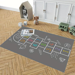Hop & Count Hopscotch Rug Soft Anti-slip Carpet for Kids
