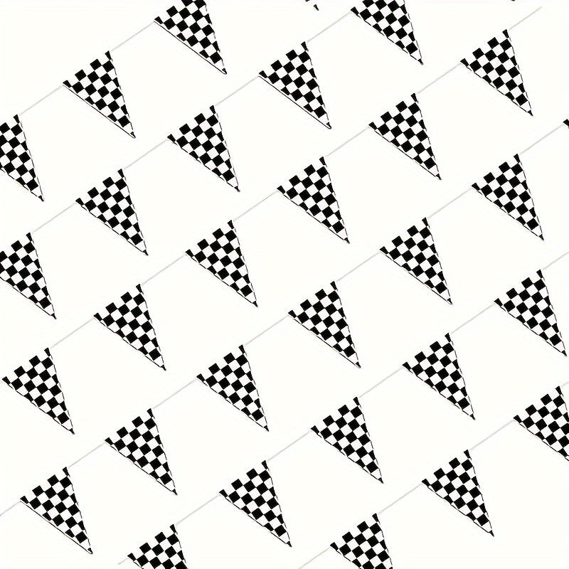 Racing Birthday Decorations Set - Square Flag Banner for Racing Party Supplies
