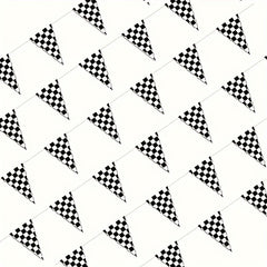 Racing Birthday Decorations Set - Square Flag Banner for Racing Party Supplies