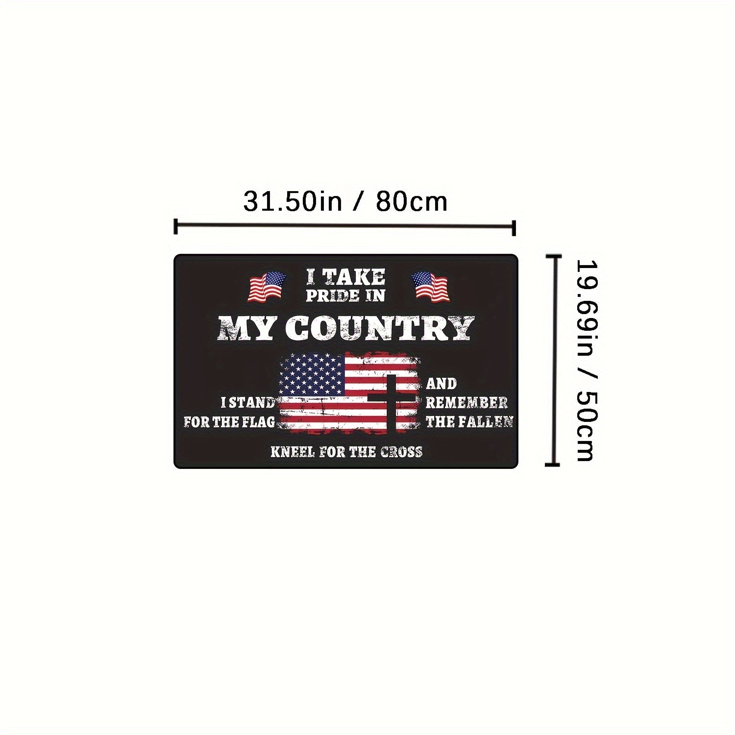 American Flag Print Doormat Indoor & Outdoor Foyer Rug Home Decor