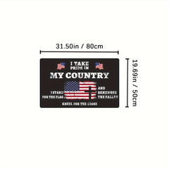 American Flag Print Doormat Indoor & Outdoor Foyer Rug Home Decor