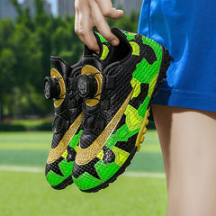 Boy's Turf Football Boots Rotating Buckle Outdoor TF Soccer Cleats