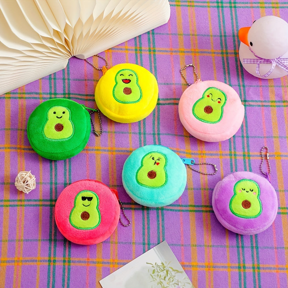 Children's Avocado Plush Coin Purse School Bag Pendant