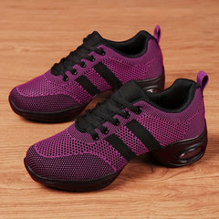 Women's Mesh Breathable Air Cushion Dance Sports Shoes Lightweight Non slip