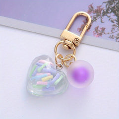 Heart Shape Alloy Keychain for Girls Y2K Car Key Chain
