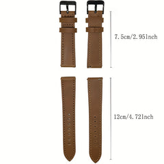 1pc Smart Watch With Switch Raw Ear Strap Leather 20mm