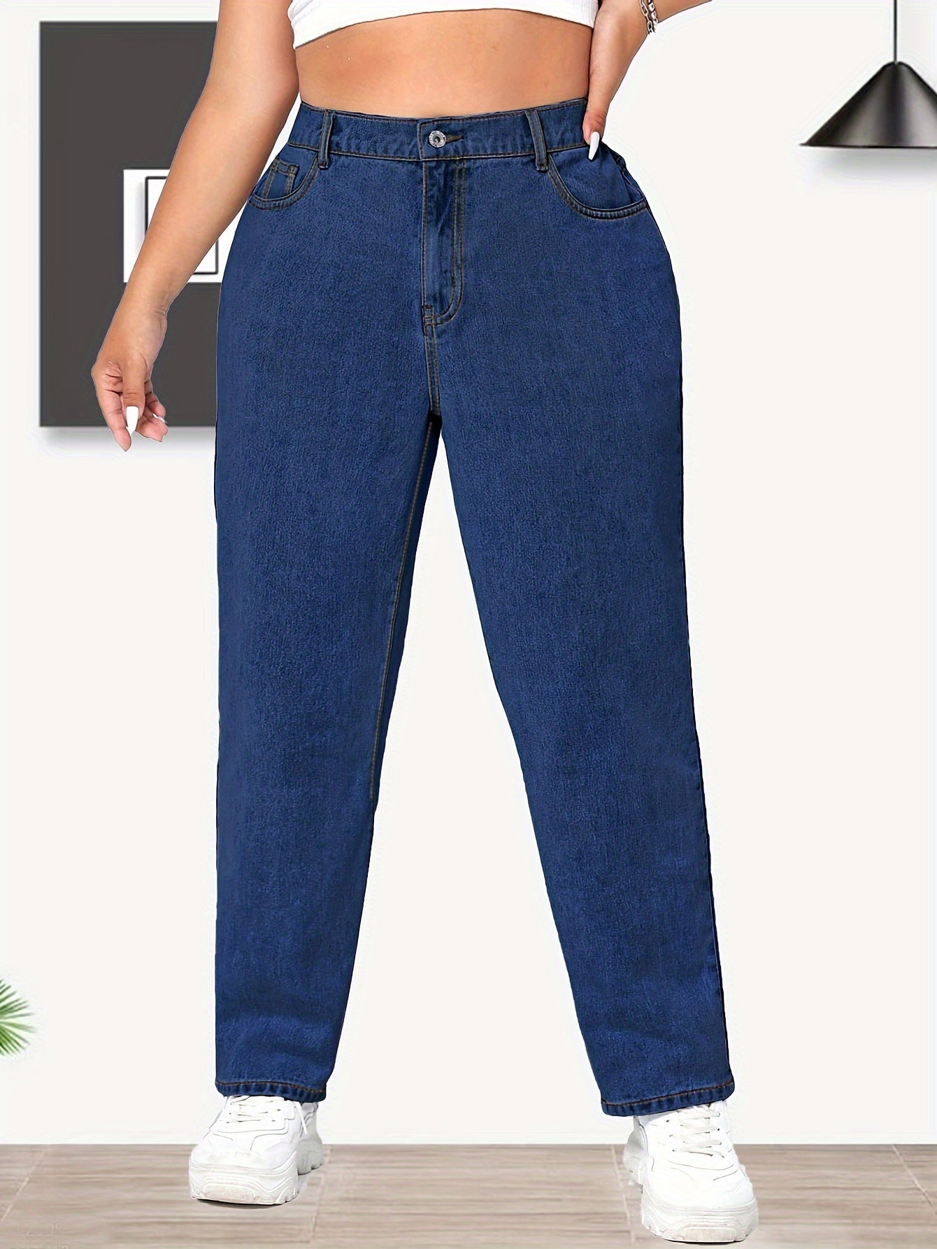 Loose Fit Tapered Leg Jeans