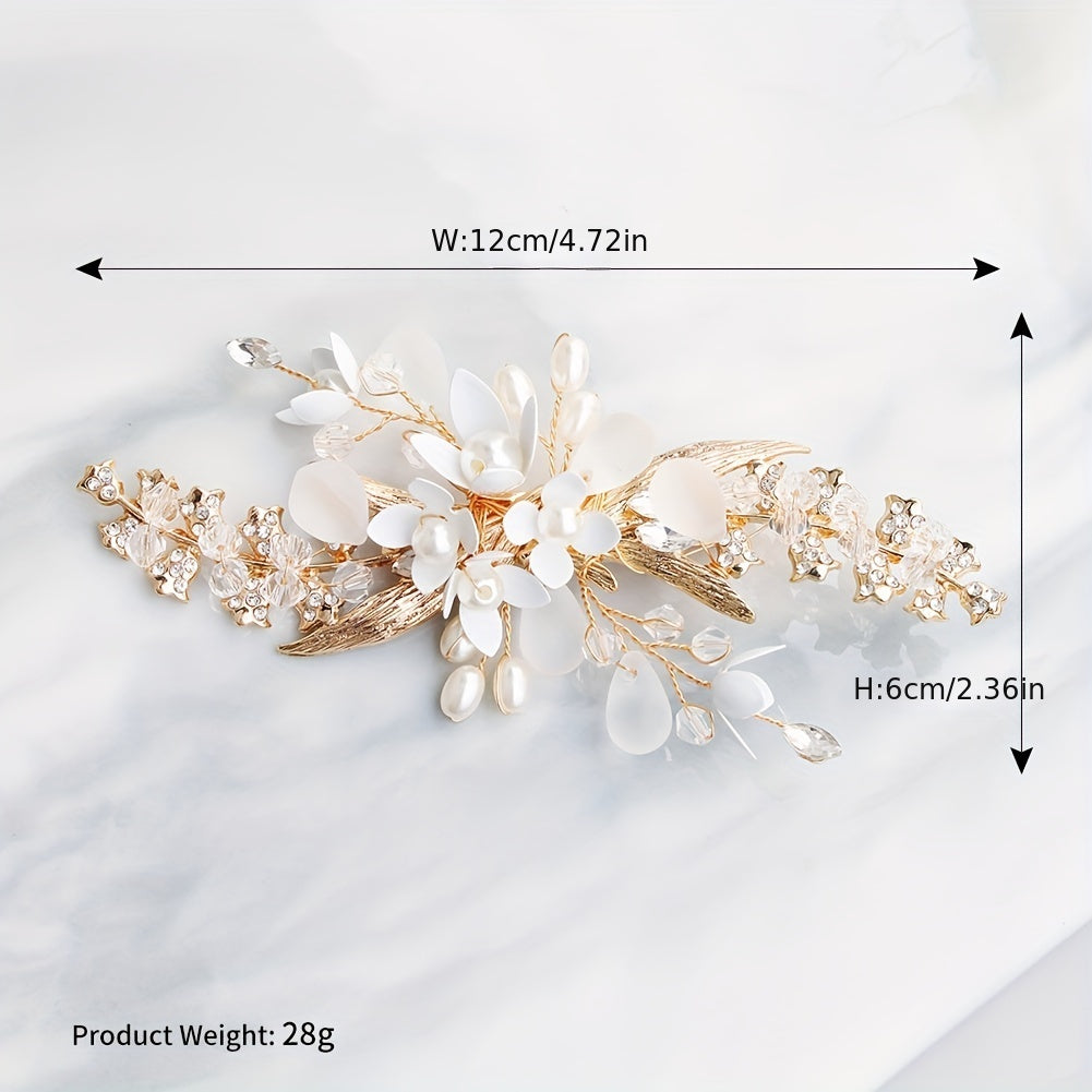 Faux Pearl Hair Clips Crystal Beaded Hair Accessories