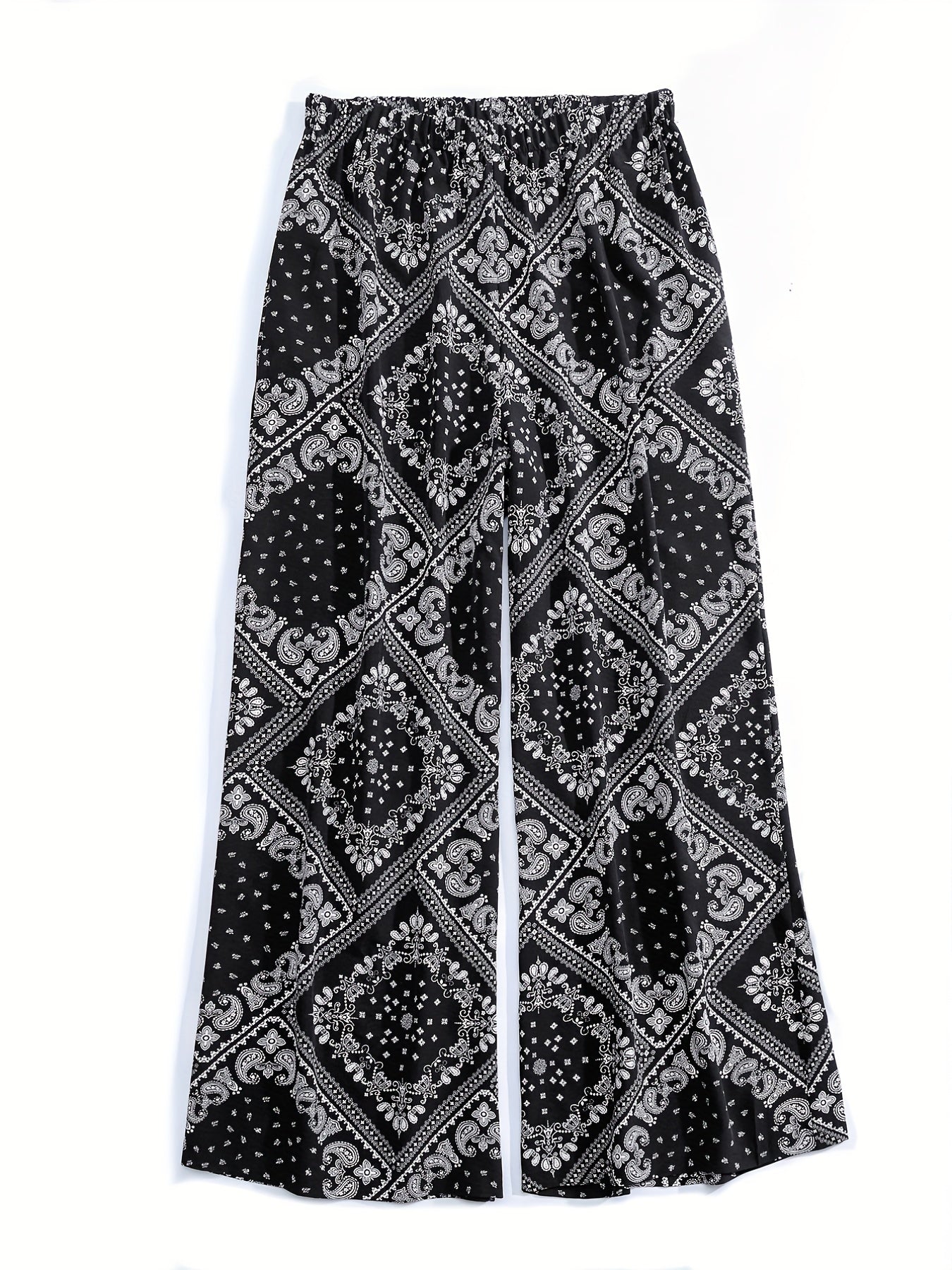 Paisley Print Wide Leg Pants Casual Loose Pants Spring Summer Women's Clothing