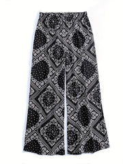 Paisley Print Wide Leg Pants Casual Loose Pants Spring Summer Women's Clothing