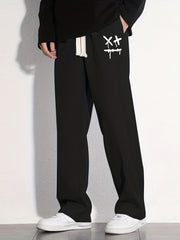 Men's Grimace Pattern Joggers Casual Loose Fit Stretch Waist Pants