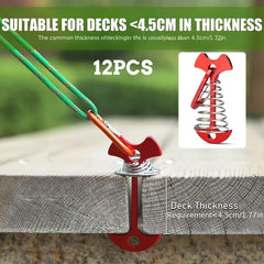 12pcs Spring Fishbone Ground Nails Camping Tent Stakes