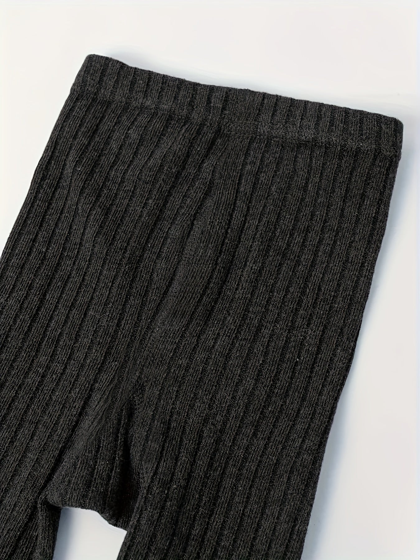 Girls Solid Ribbed Leggings Comfy Casual Leggings For Spring Fall Christmas Gift
