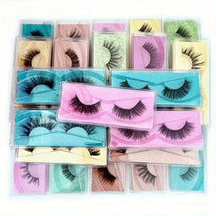 PairS 3D False Eyelashes Fluffy Thick Curling False Lashes