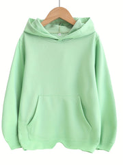 Teen Girl's Long Sleeve Hooded Sweatshirt with Pocket