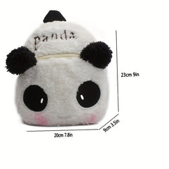 Panda Shape Plush Backpack for Kids Small Schoolbag