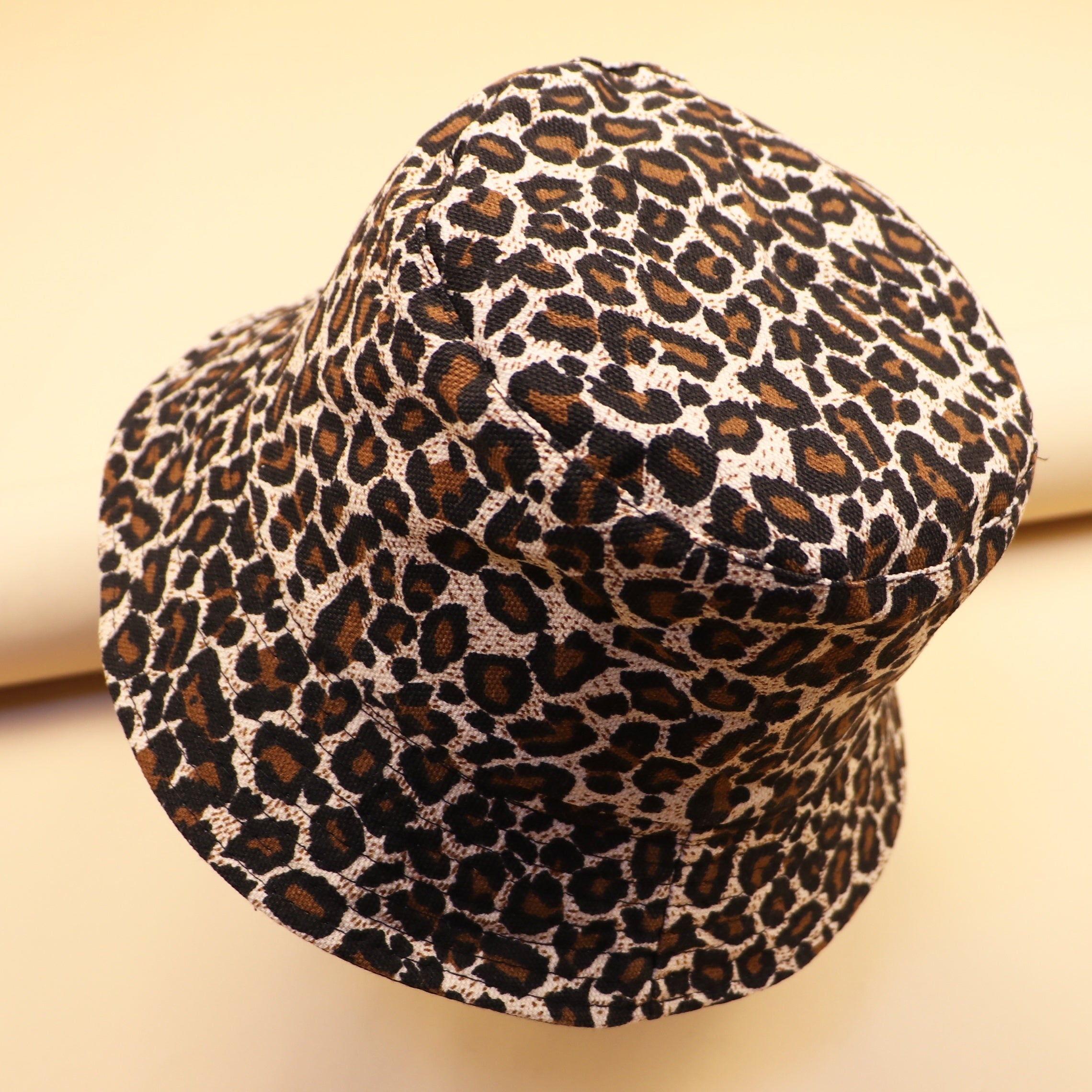 Leopard Print Reversible Bucket Hat Breathable Vacation Sunscreen Cloche Hats