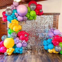 146pcs Tropical Hawaiian Balloon Garland Arch Kit Pink Orange Rainbow Balloons