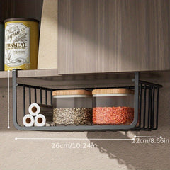 Kitchen Storage Rack Hanging Seasoning Basket No Installation Required