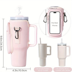 3pcs Cup Accessories Set with Shoulder Strap and Pocket