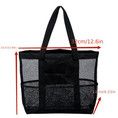 Beach Bag with Shoulder Strap and Multiple Compartments