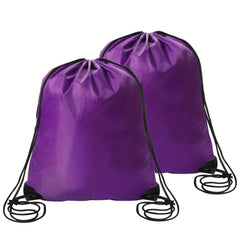 2PCS PE Drawstring Gym Bag For Sports Gym Travel Swimming Beach