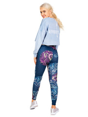 Colorful Cashews Print High Waist Leggings Women's Clothing