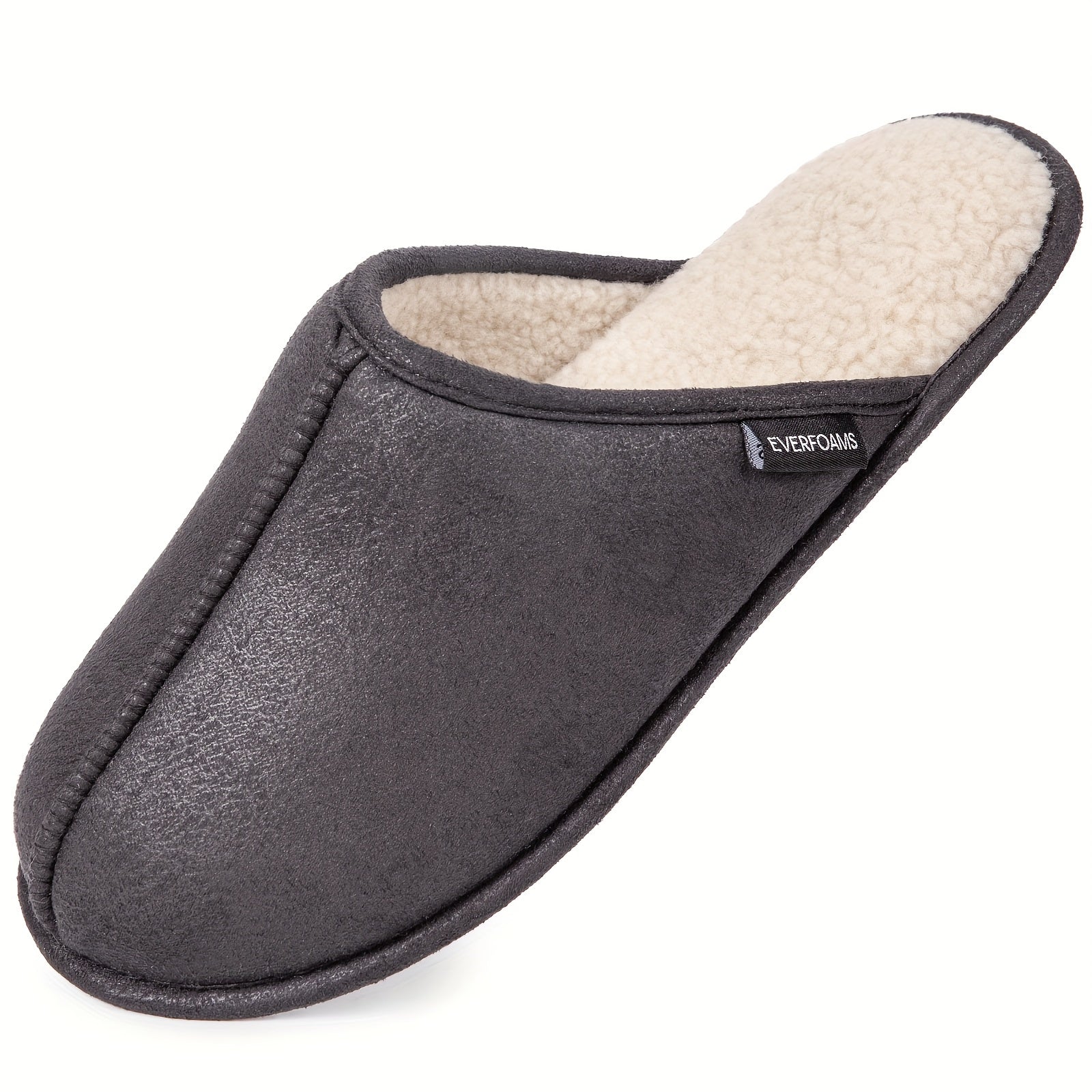 Men's Memory Foam Slippers with Sherpa Lining