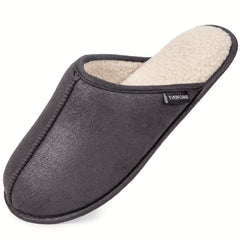 Men's Memory Foam Slippers with Sherpa Lining