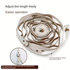 Outdoor Travel Clothesline PU Leather Extended Tent Hanging Rope For Camping