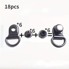 6 Sets Stainless Steel D Ring Buckles Bag Purse Strap Hooks Accessories