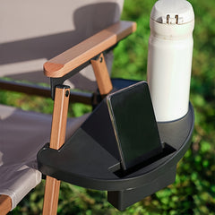 Portable Recliner Cup Holder Snack Tray with Accessory Slots