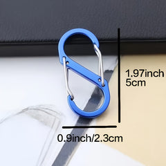 8pcs S-shaped Spring Buckle Snap Hook Bag Keychain Outdoor Accessory