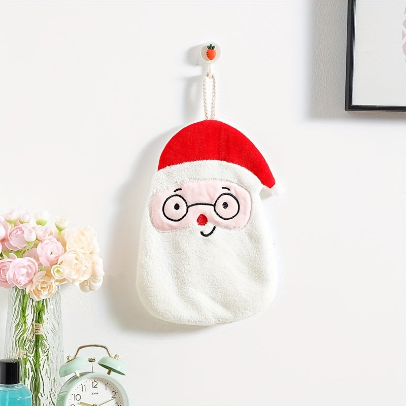 Christmas Cartoon Hanging Towel for Bathroom