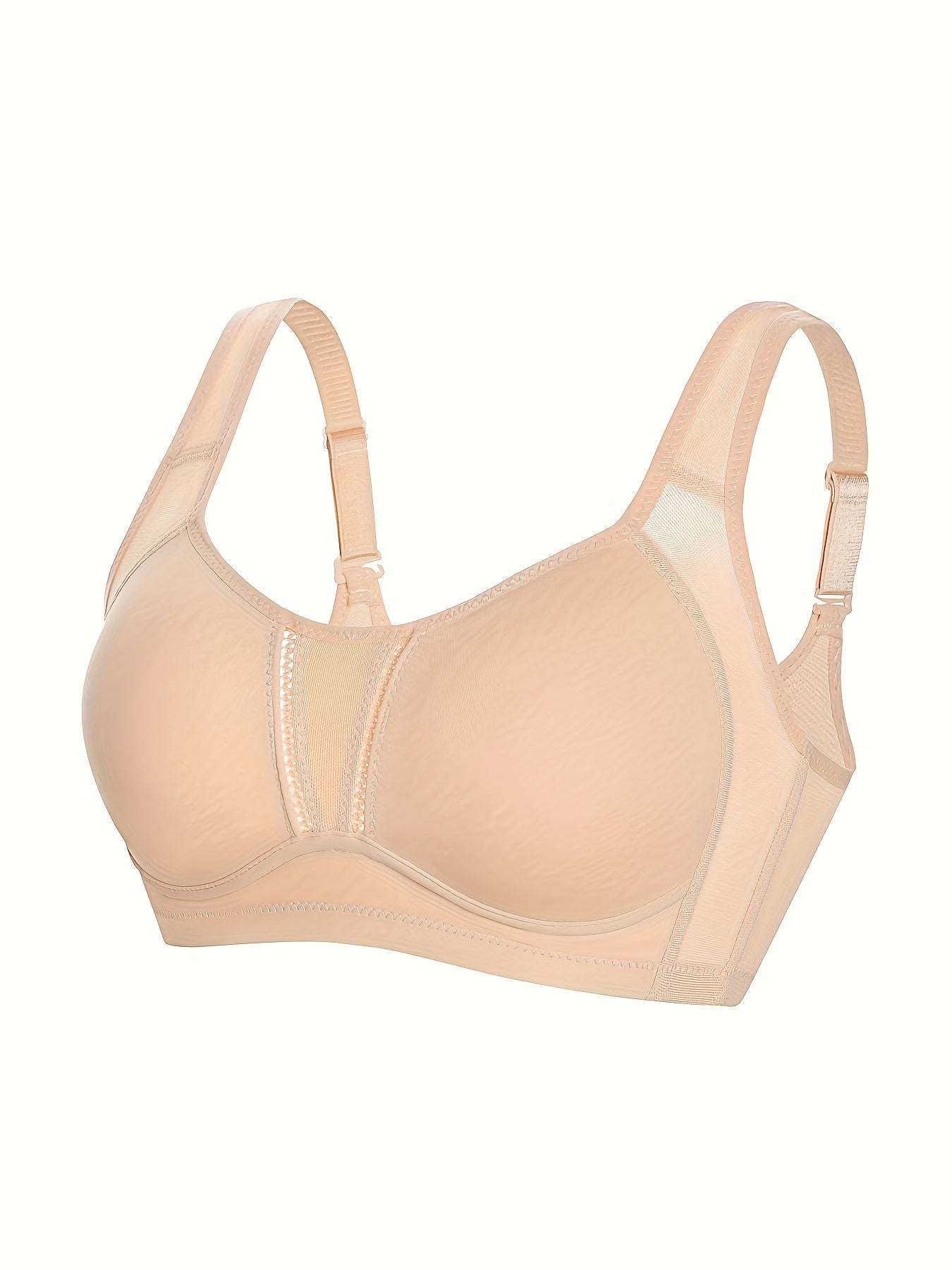 Mesh Stitching Wireless Bras Comfy & Breathable Intimates Bra