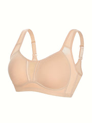 Mesh Stitching Wireless Bras Comfy & Breathable Intimates Bra