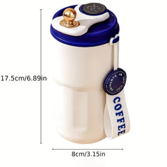 Insulated Stainless Steel Vacuum Cup with Temp Display for Hot & Cold Drinks