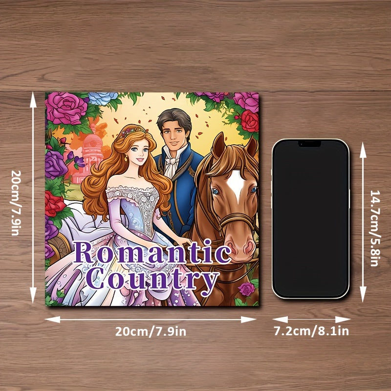 22pcs Romantic Countryside Coloring Book - Holiday Party Gift
