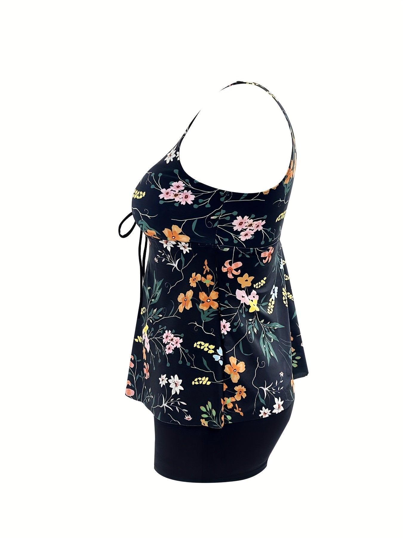 Women's Plus Floral Tankini Set & Boyshorts Swimsuit